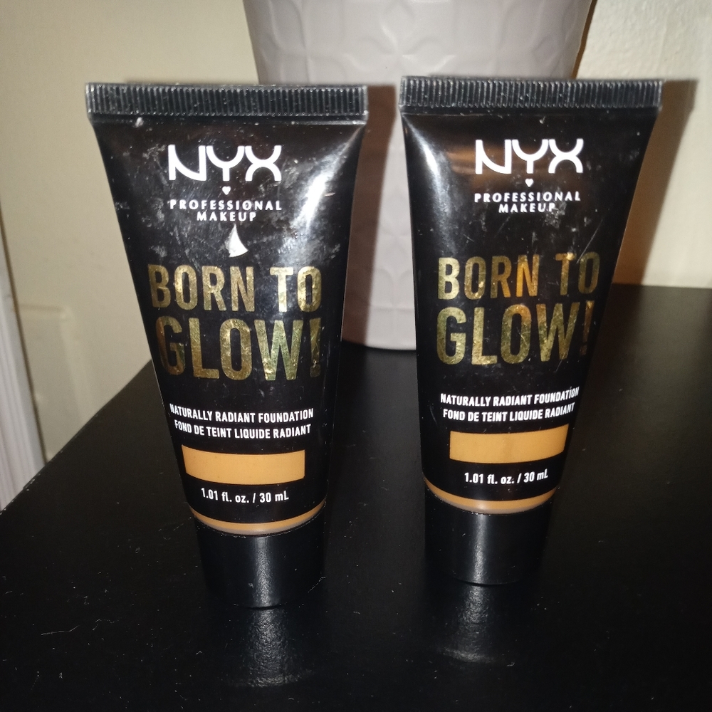 2 NYX born to glow naturally radiant foundations